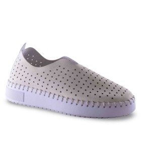 Deportivo blanco con corte calado para señora WALK & FLY AD9938