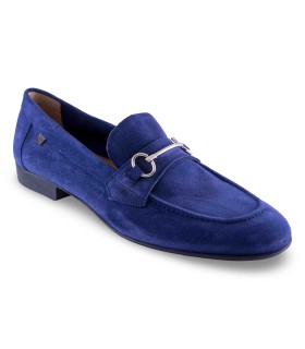 Mocasín azul marino estribo Luis Gonzalo 8145