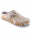 Zuecos barefoot de piel para mujer en color taupe MERRELL J008320