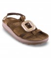 Sandalia con adorno metalizado de color marrón para mujer FANTASY SANDALS MARSA
