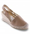 Alpargata en color cuero Vidorreta 05500 CLAVEL