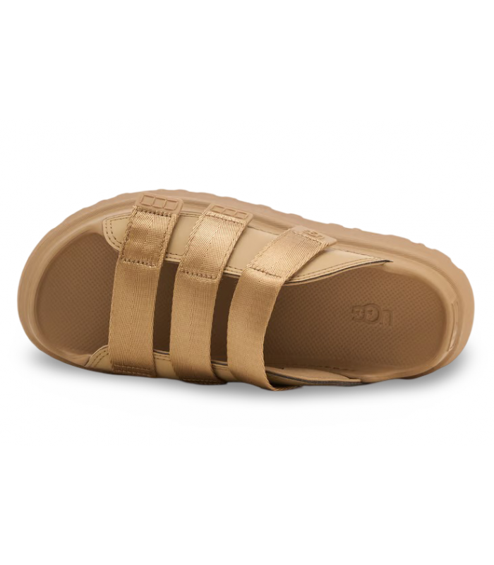 Sandalia con plataforma color arena Ugg Australia 1167430 W GoldenGlow Slide