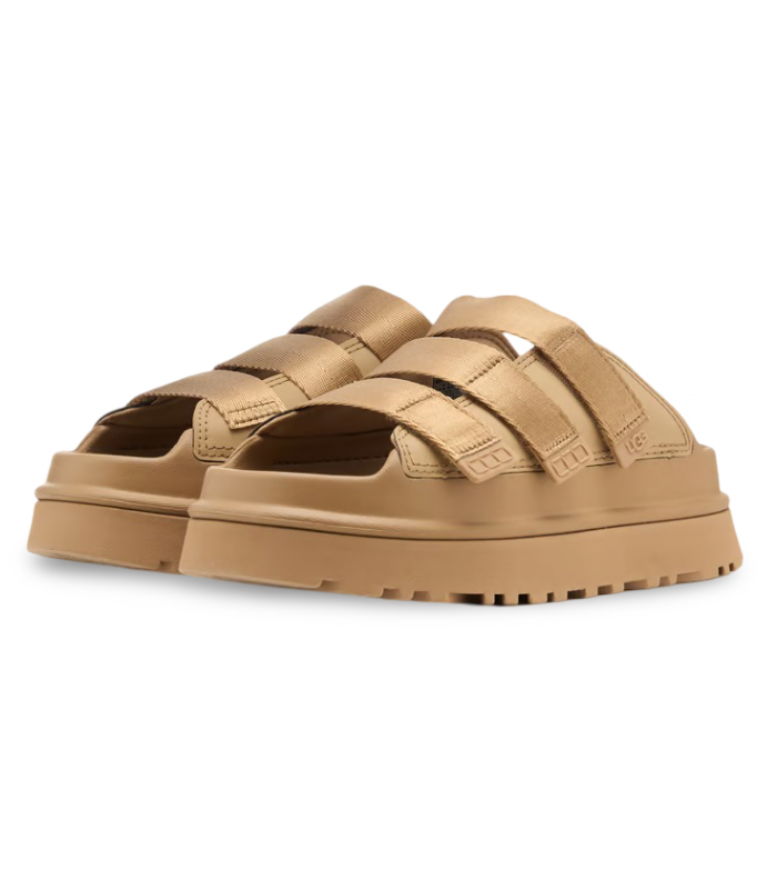 Sandalia con plataforma color arena Ugg Australia 1167430 W GoldenGlow Slide