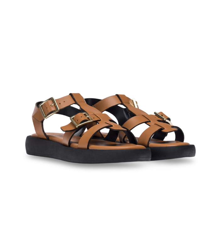 Sandalia romana cuero Wonders AB-1012