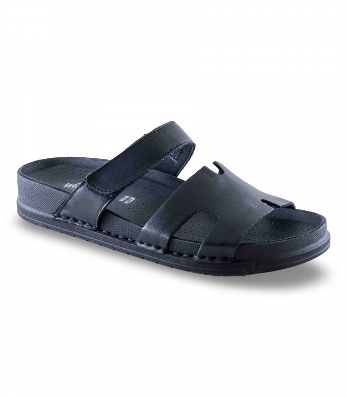 Sandalia negra con cuña anatómica para señora WALK & FLY 744750790