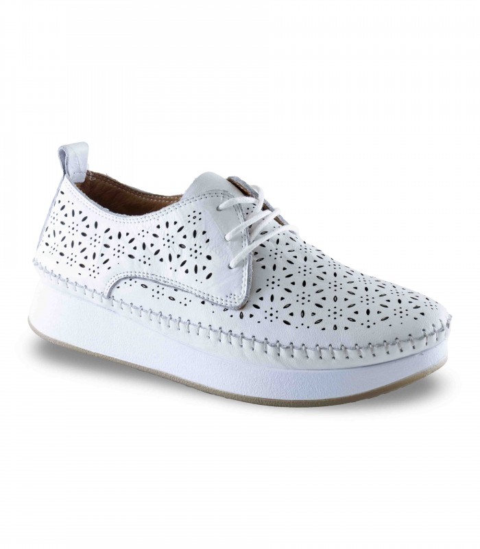Zapato plataforma blanco troquelado Erase 040105