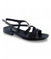 Sandalia plana negra para señora Plumers 3889 H238