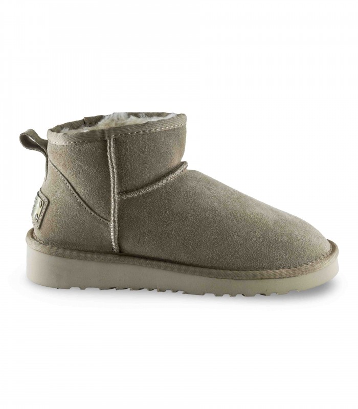 Botines para mujer en serraje arena