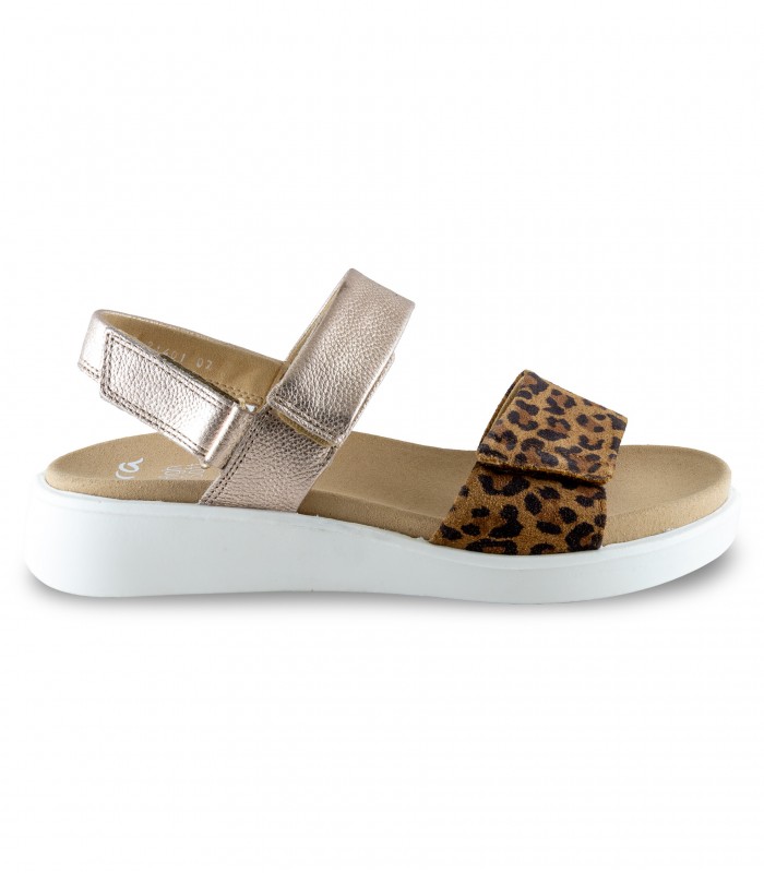 Sandalia confort arena con animal print Ara 1221401