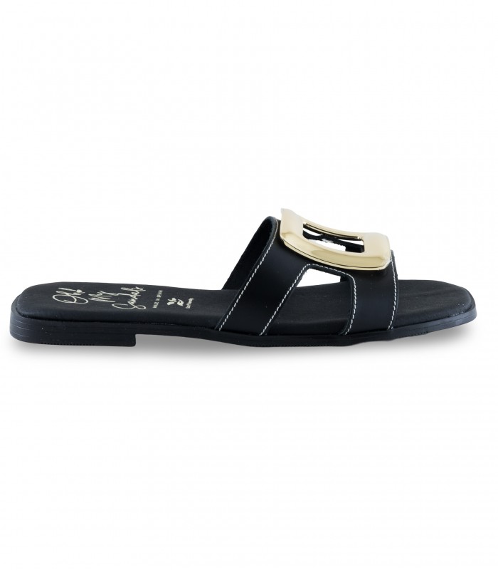 Sandalia plana negra Oh My Sandals 5565