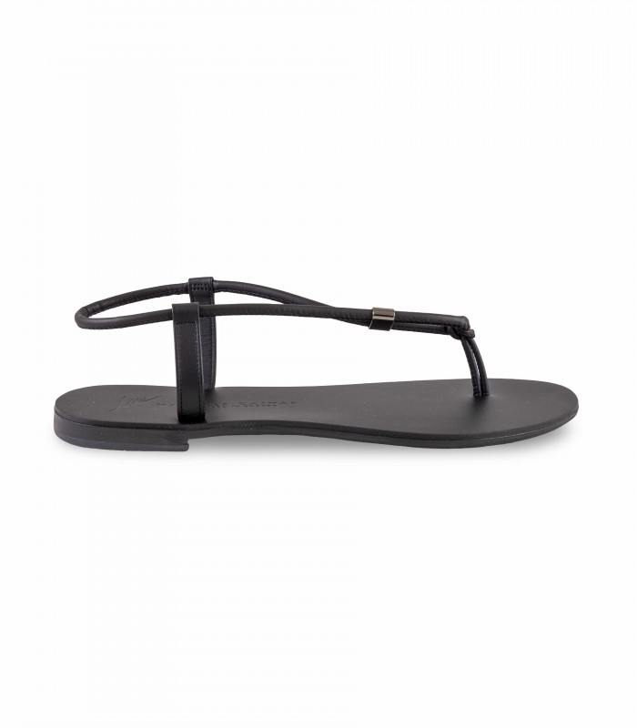 Sandalia negra plana minimalista Nicolas Lainas 53 G