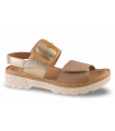 Sandalia confort platino con velcro Ara 1239104
