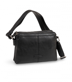 Bandolera negra con cremalleras Matias Salva 00020190