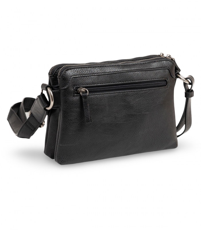 Bandolera negra con cremalleras Matias Salva 00020190