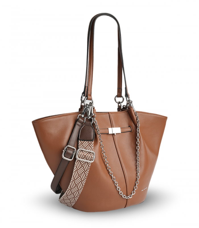 Mac Alyster KSI-363 cognac. Shopper en cuero cognac. Práctico y versátil para cualquier jornada