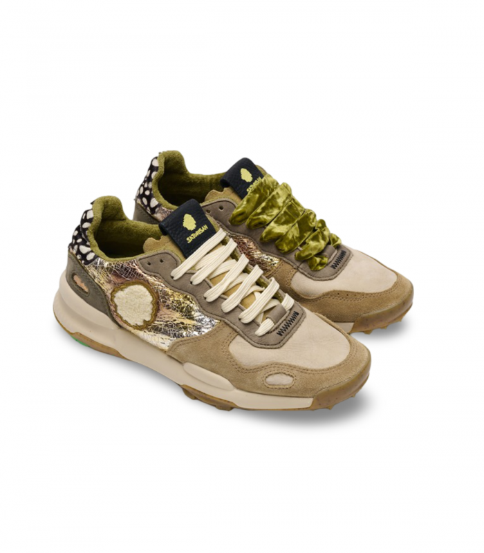 Satorisan Chacrona Premium String Sandy. Zapatilla deportiva en tonos beige con diseño casual inspirado en la naturaleza