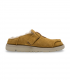 Satorisan Uwabaki Clog Suede Mid Brown. Zueco casual de piel marrón con interior cálido ideal para casa o calle