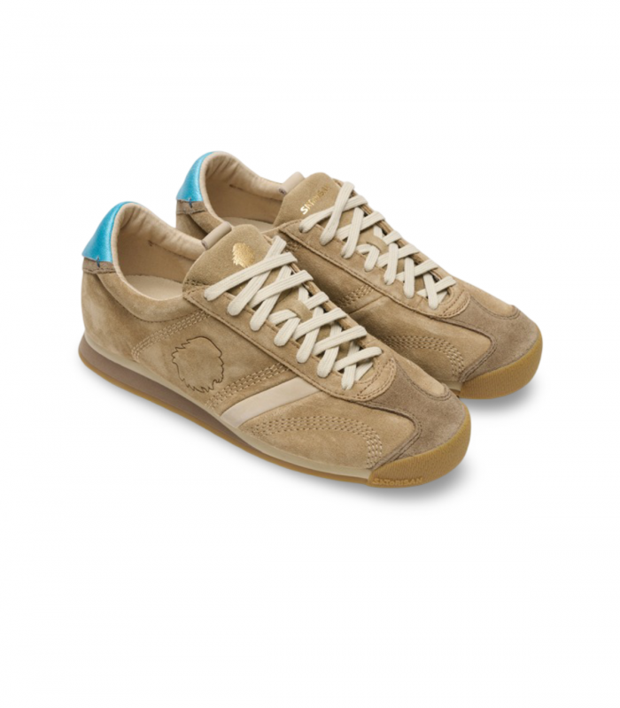 Satorisan Stardust Suede Faded Chesnut. Sneaker básica de serraje marrón claro con suela flexible y look neutro