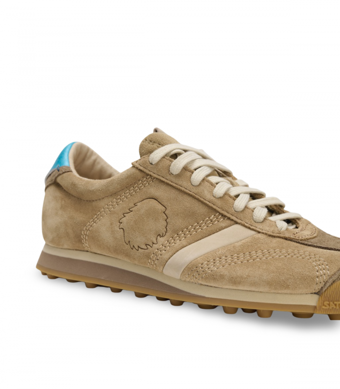 Satorisan Stardust Suede Faded Chesnut. Sneaker básica de serraje marrón claro con suela flexible y look neutro