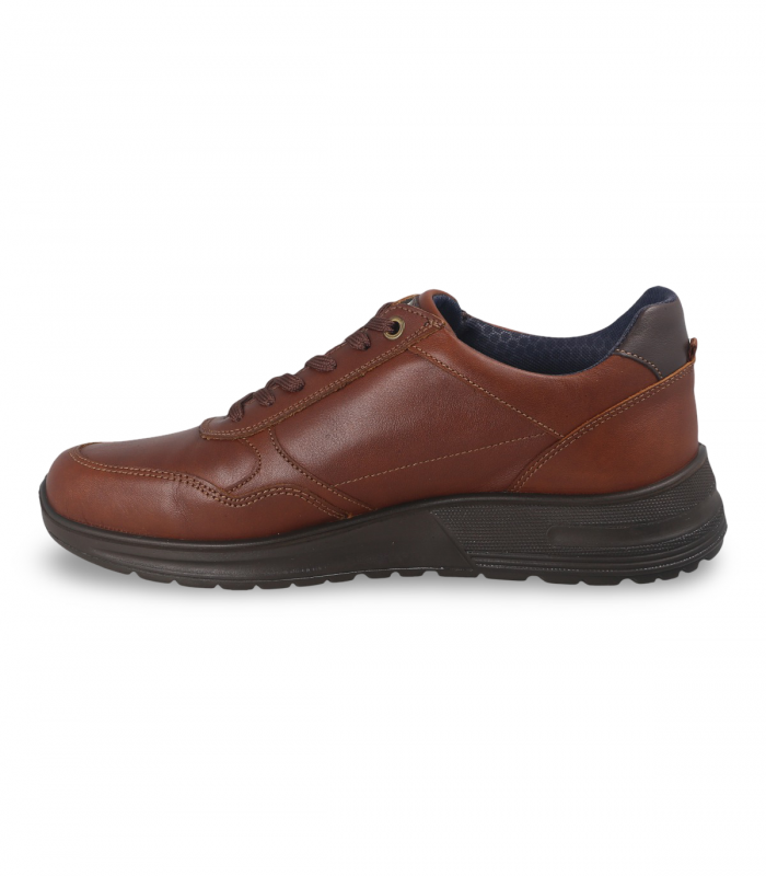 Luisetti 36216. Deportivo cognac con cremallera y suela gruesa, estilo urbano muy cómodo
