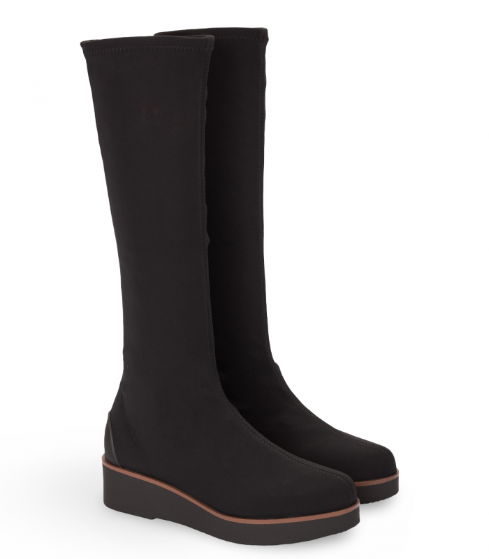 Botas altas negras. Lycra elástica, adaptación perfecta.