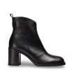 Wonders I9210. Botín negro en piel Isy con caña media y tacón alto ancho, moderno y cómodo