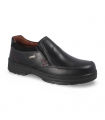 Wonders I9211. Bota negra alta en piel Isy con tacón ancho, ideal para looks casuales