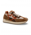 Cetti 1375. Sneaker en cuero con estrella naranja y estilo original