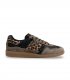 Cetti 1395. Sneaker negra con glitter y detalles animal print muy urbana