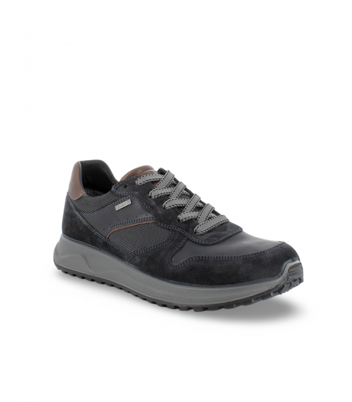 IGI&CO 8638600. Sneaker marino con serraje y Gore-Tex, perfecta para el día a día