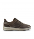 Clarks MULLAN EASY. Zapato marrón oscuro en piel engrasada de corte casual y cómodo