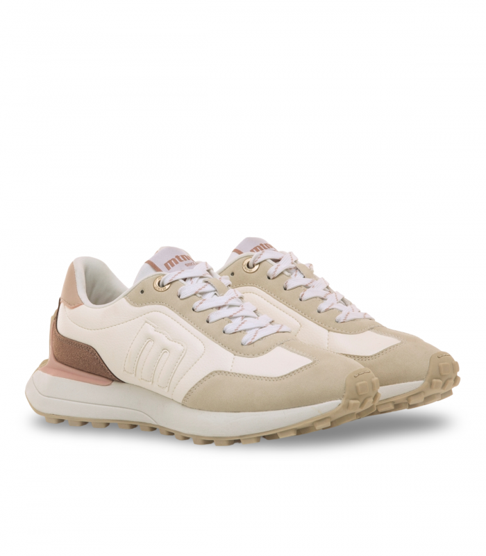 Deportivo blanco Mustang C58641 MURRY mujer – detalles en rosa