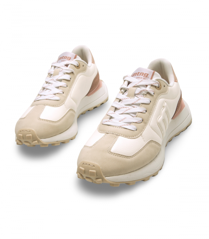 Deportivo blanco Mustang C58641 MURRY mujer – detalles en rosa