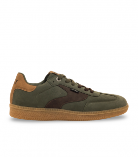 Mustang 84775. Deportivo kaki chocolate, diseño casual