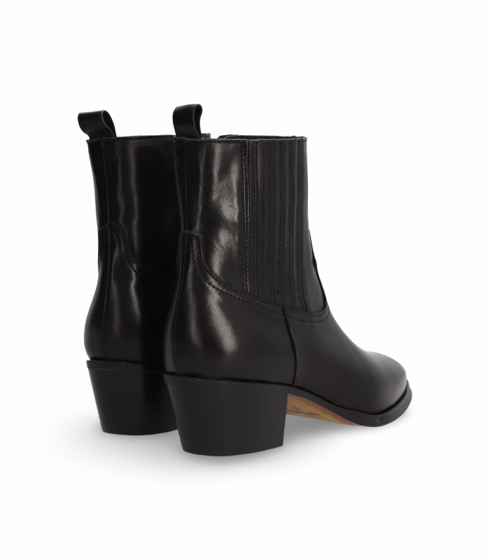 Botín negro con tirador y elásticos Alpe 5275 mujer