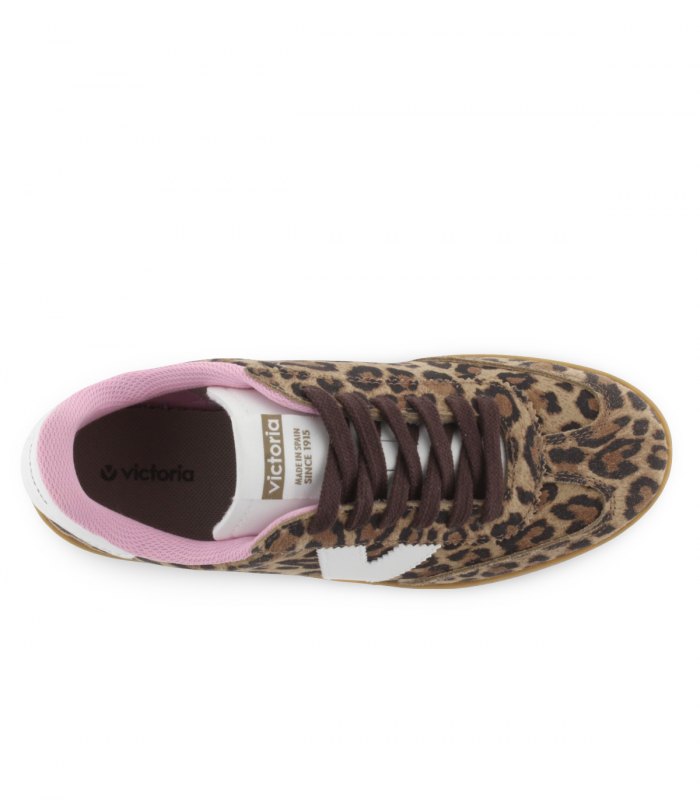 Zapatilla leopardo con V blanca Victoria 1126205