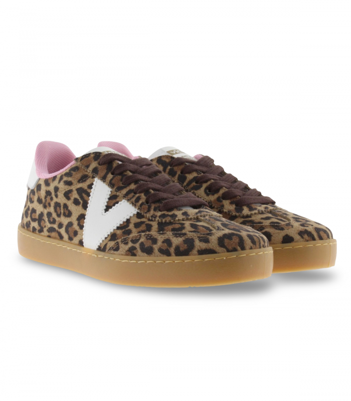Zapatilla leopardo con V blanca Victoria 1126205