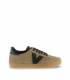 Zapatilla beig con V negra retro Victoria 1126219