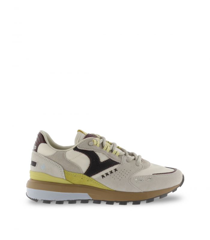 Zapatilla beig con suela amarilla Victoria 1156112 mujer