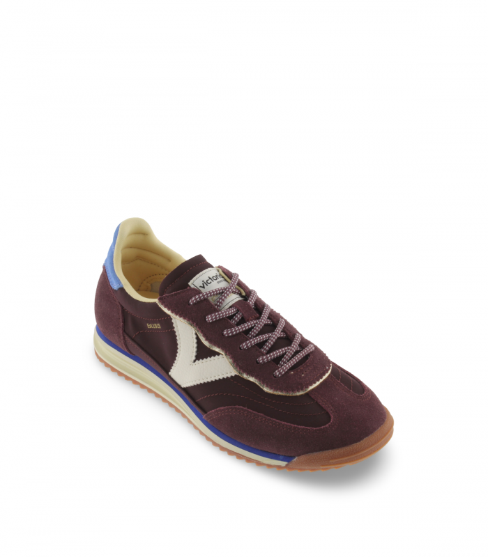 Zapatilla burdeos con suela retro Victoria 1158101 mujer