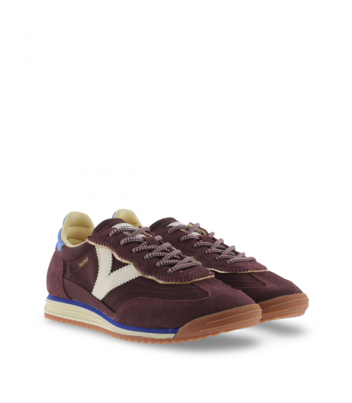 Zapatilla burdeos con suela retro Victoria 1158101 mujer