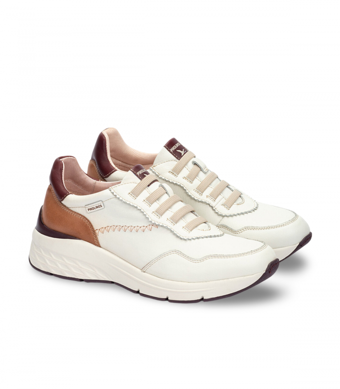 Zapatilla piel off white mujer Pikolinos W6A-6681C3 Cuenca