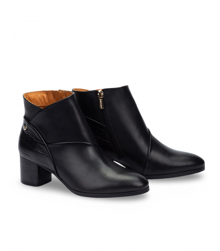 Botín tacón medio negro mujer Pikolinos W1Z-8575C1 Calafat