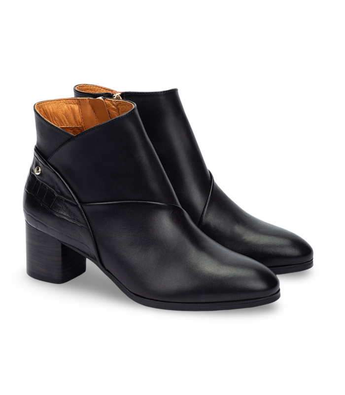 Botín tacón medio negro mujer Pikolinos W1Z-8575C1 Calafat