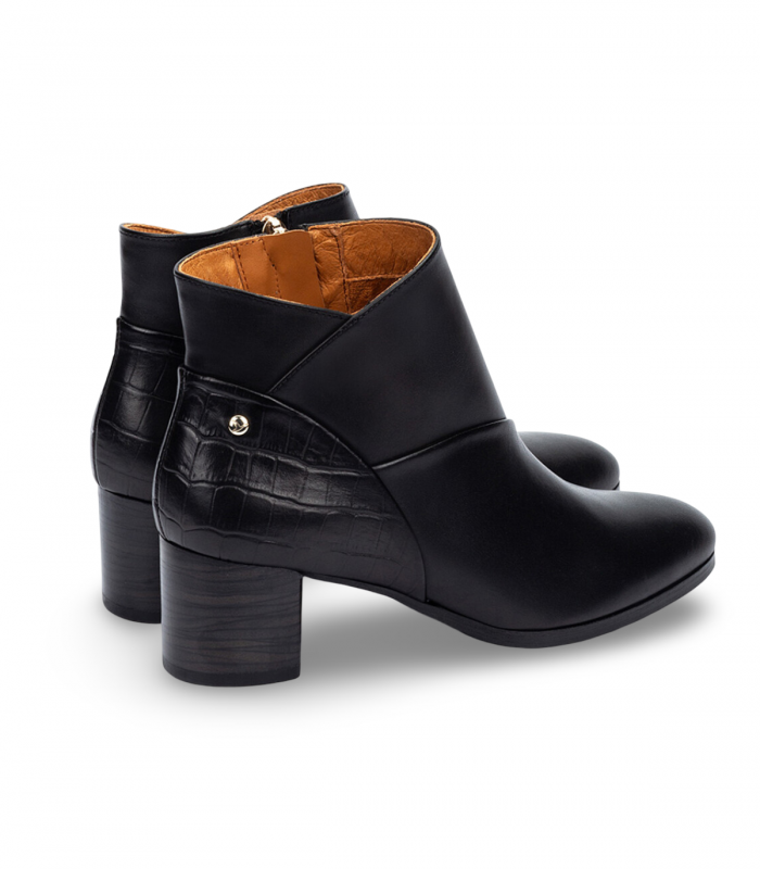 Botín tacón medio negro mujer Pikolinos W1Z-8575C1 Calafat
