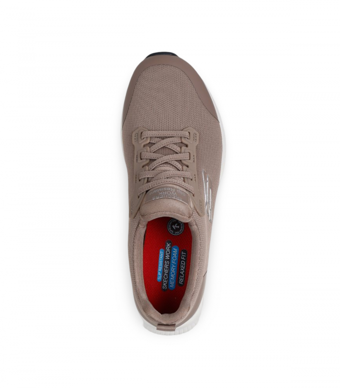 Deportivo taupe con cordones SKECHERS 77222EC Work Squad SR