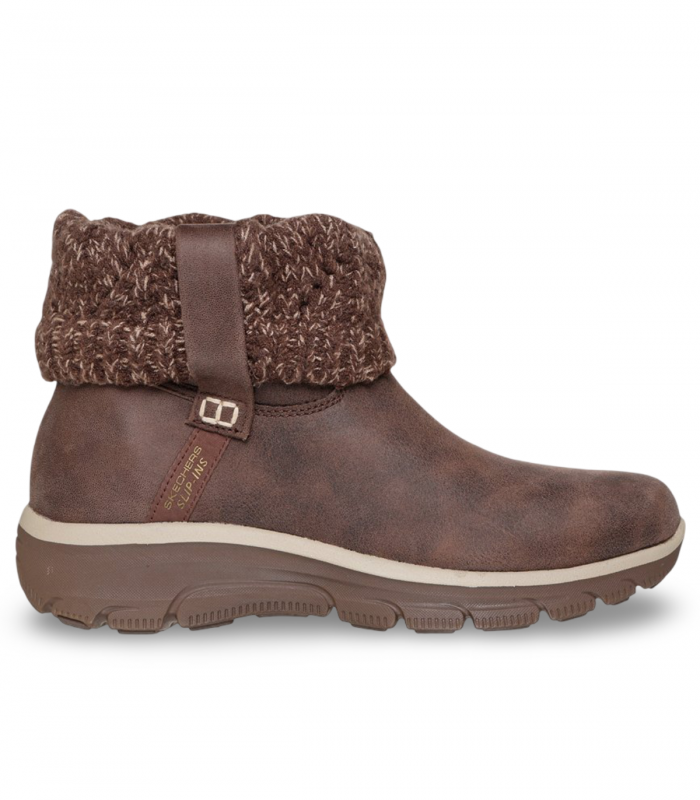 Botín slip-on marrón con tejido SKECHERS 168033 Slip-ins Relaxed Fit