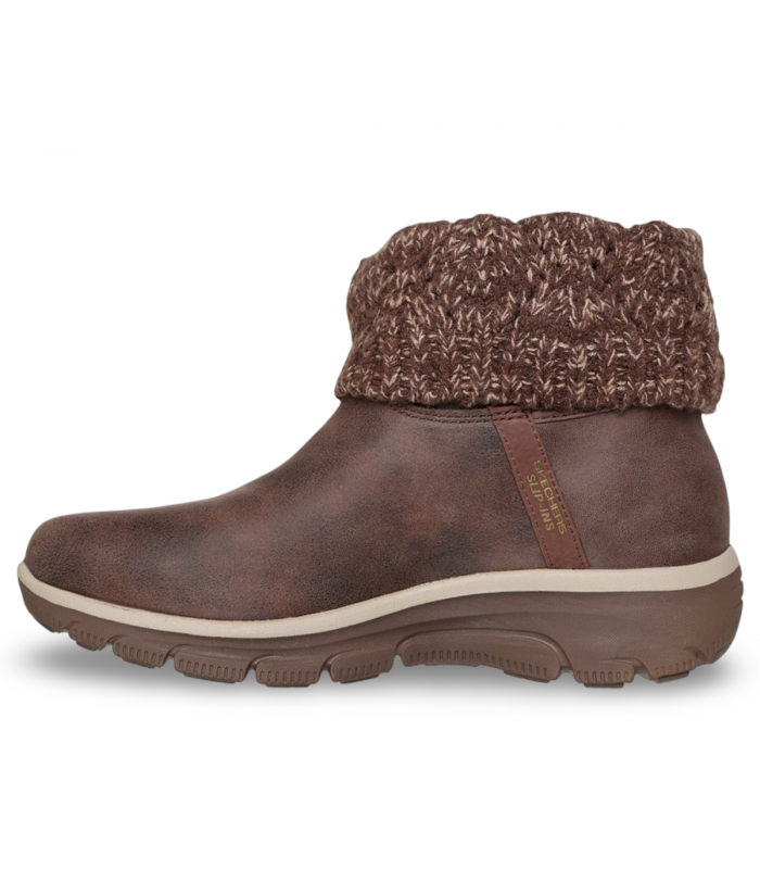 Botín slip-on marrón con tejido SKECHERS 168033 Slip-ins Relaxed Fit