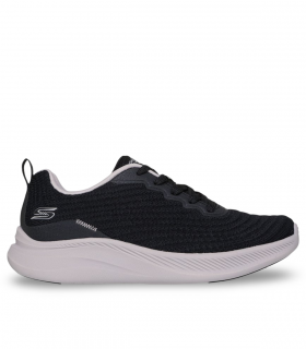 Zapatilla casual negra con detalles lilas SKECHERS 117731 BOBS Moda Flex Mellow Dawn