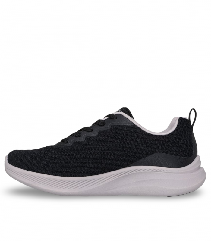 Zapatilla casual negra con detalles lilas SKECHERS 117731 BOBS Moda Flex Mellow Dawn